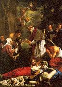 Oost, Jacob van the Younger St. Macaire of Ghent Tending the Plague-Stricken oil painting on canvas